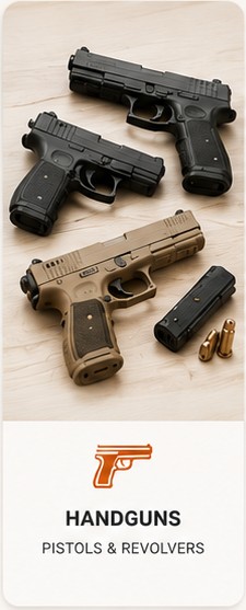 Handguns - Pistols & revolvers